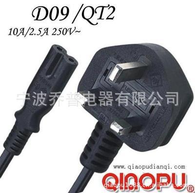BS认证英式插头采购指南 QIAOPU D09、QT2、QT8电源线价格、厂家与图片解析
